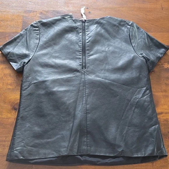 NWT Express Faux Leather Top Size Medium - Picture 9 of 11